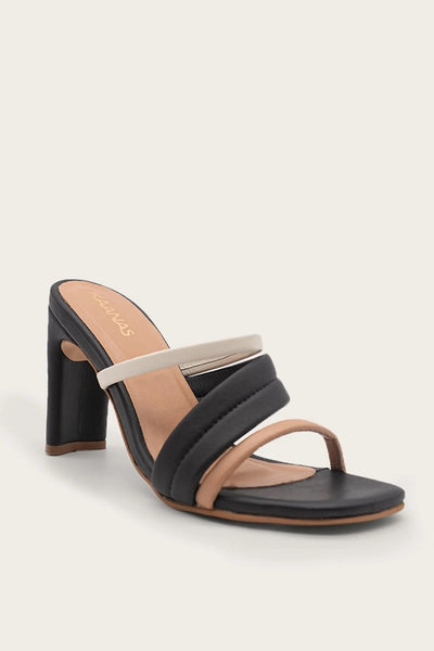 Kaanas Umbria Heeled Sandal Style H00182R in Black; 