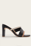 Kaanas Umbria Heeled Sandal Style H00182R in Black; 