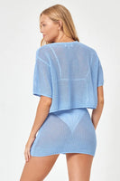 L-Space Clothing Coast is Clear Top Style COATP22 in Cream and Aura; 