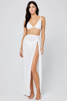 L-Space Clothing Mia Cover-up Style MIACV20 in White and Black;Cover-up Skirt;Maxi Cover-up Skirt; 