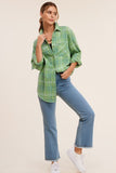 La Miel Clothing Tina Shirt Style SRT7808-Z1 in Pistashio; 