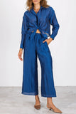 Lavender Brown Clothing Aniya Pants Style BPW6441 in Deep Blue; 