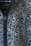 Levi Diamond Quilted Paisley Jacket Style LW6RC661 in Indigo Print. Women's lightweight cotton indigo paisley print zip up jacket.  Bfree American Summer