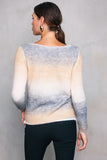 Line and Dot Clothing ABSTRACT OMBRE SWEATER Style LT5919B in Grey Taupe; Cozy Fall Sweater
