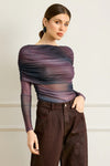 Line and Dot Clothing Finley Top Style LT4699B-1 in Plum; 