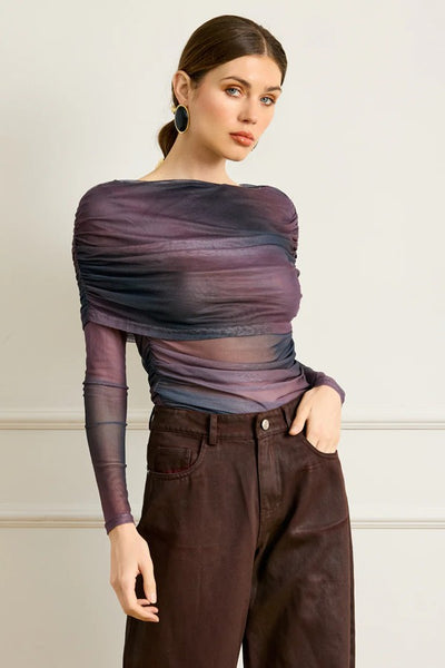 Line and Dot Clothing Finley Top Style LT4699B-1 in Plum; 