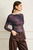 Line and Dot Clothing Finley Top Style LT4699B-1 in Plum; 