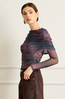 Line and Dot Clothing Finley Top Style LT4699B-1 in Plum; 
