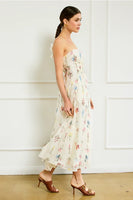 Line and Dot Clothing Fiori Maxi Dress Style LD5696B-1 in White Multi