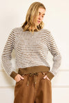 Line and Dot Clothing LYON SWEATER Style LT5935L in Olive Cream; 