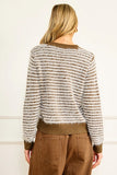 Line and Dot Clothing LYON SWEATER Style LT5935L in Olive Cream; 