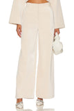 Line and Dot Inspire Pants Style LP7570M-2 in Bone;Croc Embossed Faux LEather Trouser;Line and Dot Faux LEather Trouser; 