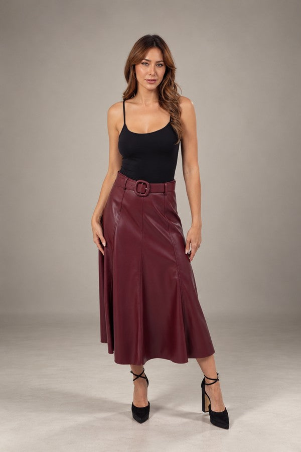 Mercedes Skirt -Wine