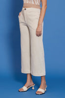 Lucy Paris Clothing Bruna Pant Style PA5212-1 in Ivory;Cream Corduroy Pant;Cropped COrduroy PAnt; 