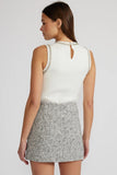 Lucy Paris Clothing Giana Crystal Trim Top Style SW4321 in White; Crystal Trim White Casual Chic Holiday top