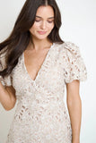 Lucy Paris Clothing Karina Mini Lace Dress Style DR3868 BGE in beige; 