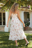 Lucy Paris Clothing Olive Tiered Dress Style DR3666 in Ivory Floral;Tierd Floral Summer Dress; 