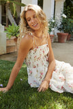 Lucy Paris Clothing Olive Tiered Dress Style DR3666 in Ivory Floral;Tierd Floral Summer Dress; 