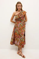 MArie Oliver Mccauley Top Style 1M13-138-211B in Tahiti;Tropical Print One Shoulder Top; 