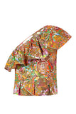 MArie Oliver Mccauley Top Style 1M13-138-211B in Tahiti;Tropical Print One Shoulder Top; 
