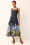 Marie Oliver Dixon Dress Style 2D18-245-206 in Heron, Heron Bird inspired Printed Midi Dress, Resort Dress, Take way Dress, Vacay Dress, Spring/Summer Midi Dress