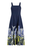 Marie Oliver Dixon Dress Style 2D18-245-206 in Heron, Heron Bird inspired Printed Midi Dress, Resort Dress, Take way Dress, Vacay Dress, Spring/Summer Midi Dress