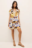 Marie Oliver Clothing Frida Dress Style 2X-68-214 StaGla Satined Glass; Multi Colored Tiered Mini Dress; Elevated Summer Mini Dress