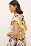 Marie Oliver Clothing Frida Dress Style 2X-68-214 StaGla Satined Glass; Multi Colored Tiered Mini Dress; Elevated Summer Mini Dress