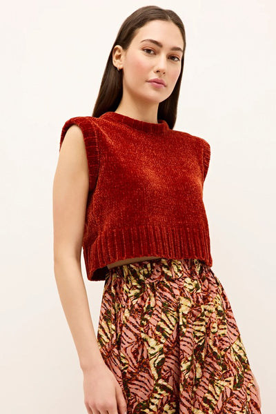 Marie Oliver Clothing Presley Shell Top Style 5P2T-326-128 in Nutmeg;Chenielle Shell Tank Top;Layering Top; 