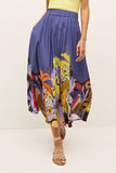 Marie Oliver Clothing Sasha Skirt Style 391-138-230B in Waterlily; Floral Summer Skirt; Flowy Summer Floral Midi Skirt