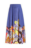Marie Oliver Clothing Sasha Skirt Style 391-138-230B in Waterlily; Floral Summer Skirt; Flowy Summer Floral Midi Skirt