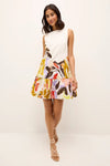 Marie Oliver Marilyn Dress in Bouquet; Floral Sheath Dress; Mini Bubble skirt Sheath Dress