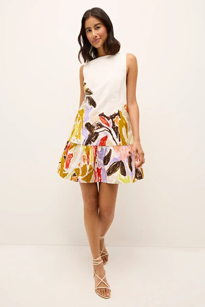 Marie Oliver Marilyn Dress in Bouquet; Floral Sheath Dress; Mini Bubble skirt Sheath Dress