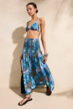 Marie Oliver Stacie Skirt 322B-283-211B in Medusa; Floral Printed Spring Summer Skirt; Floral Maxi Skirt Dress Combination Piece