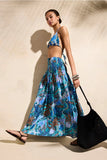 Marie Oliver Stacie Skirt 322B-283-211B in Medusa; Floral Printed Spring Summer Skirt; Floral Maxi Skirt Dress Combination Piece