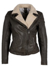 Mauritius Leather Jenja Jacket Style Jenja CF in Olive; 
