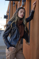 Mauritius Leather Peggy RF jacket Style Peggy RF in Black Beige; 