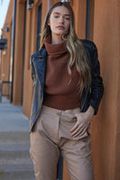 Mauritius Leather Peggy RF jacket Style Peggy RF in Black Beige; 