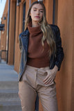 Mauritius Leather Peggy RF jacket Style Peggy RF in Black Beige; 
