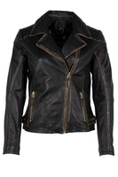 Mauritius Leather Peggy RF jacket Style Peggy RF in Black Beige; 