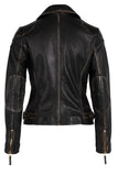 Mauritius Leather Peggy RF jacket Style Peggy RF in Black Beige; 