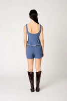 NIA the Brand Calliope Top style NT-2150 in Navy Gingham; 