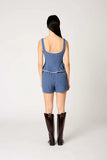 NIA the Brand Calliope Top style NT-2150 in Navy Gingham; 