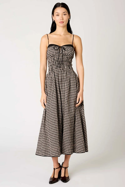 NIA the Brand Renata Top Style NT-2125 in Brown;NIA the Brand Thomas Dress Style ND-2028 in Oat;Layered Look Fall Gingham Dress; 