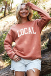 Oat Collective LOCAL graphic Sweatshirt Style OT2202L880 in Autumn Leaf; Local Sweatshirt; Local Graphic Fleece Pullover