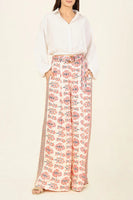 Omika Clothing Sinatra Pant Style 1SIPT24TRUHIBS in Truro Hibiscus;Floral Wide Leg Pant