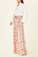 Omika Clothing Sinatra Pant Style 1SIPT24TRUHIBS in Truro Hibiscus;Floral Wide Leg Pant