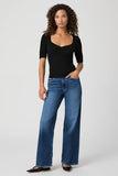 Paige Anessa 31" Wide Jean Style 1C72F72-C611 in Dresden;Premium Wide LEg Denim Jean;Paige Dark Wash Wide Leg Jeans;Fall Jeans; 