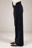 Paige Denim Anessa 31" Wide Leg Style 1J99H84-6148 in Navy; Navy, high rise, wide leg, fine corduroy pants