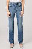 Paige Denim Stevie 31in Style 1J89635-C874 in Keystone. High Rise straight Leg spring Jeans with 31 inch inseam in a light medium wash.